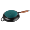 Patelnia żeliwna z drewnianym uchwytem STAUB 40511-951-0 - 24 cm