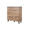 Komoda LOTTA 110 4D wotan + czarny mat