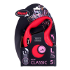 Smycz flexi automatyczna New Classic L taśma 5m - dla psa do 50kg, kolor czerwony