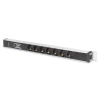 Digitus Listwa zasilająca PDU, 7x gniazdo schuko, 2.0m, 1x wtyk unischuko,16A, zabezpieczenie przepięciowe, filtr sieciowy, profil aluminiowy