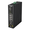 D-Link DIS-200G-12PS łącza sieciowe Zarządzany L2 Gigabit Ethernet (10/100/1000) Obsługa PoE Czarny