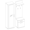 GARDEROBA DUO CZARNY KOMPLET