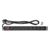 Intellinet 715133 rozdzielacz zasilania PDU 9 x gniazdo sieciowe 1U Czarny