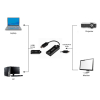 GEMBIRD KABEL AKTYWNY KONWERTER SYGNAŁU HDMI 4K NA DISPLAYPORT 15CM, CZARNY