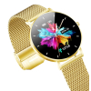 Smartwatch zegarek damski Alexa Lux Gold + różowy pasek