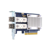 Qnap QXP-16G2FC, 2x 16Gb Gen 5 Fibre Channel card with SFP+ transceivers(2x 16Gb LC SR), PCIe Gen3 x8, Low profile, up to 125 meters , supported on Qn