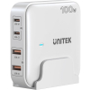 Sieciowa ładowarka GaN - Unitek P1229AWH01-EU | 100W 2x USB-C 2x USB-A