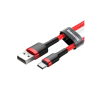Kabel Baseus Cafule CATKLF-C09 (USB 2.0 - USB typu C ; 2m; kolor czarno-czerwony)