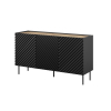 Komoda 3D2SZ ONDA 150x45x85 czarny