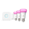 Philips Hue White and color ambiance Zestaw startowy: 3 inteligentne żarówki E27 (1100) + regulator przyciemniania Hue Dimmer switch