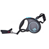 Smycz flexi automatyczna Black Design S taśma 5 m - dla psa do 15 kg, kolor srebrny