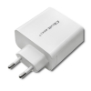Qoltec 51715 Ładowarka sieciowa | 63W | 5-20V | 1.5-3A | USB typ C PD | USB QC 3.0 | Biała