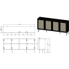 Komoda JUTA 4D 202x39,5x85 czarny + linol calabria