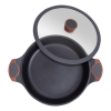 Resto Kitchenware 93506 garnek 4,4 l Okrągły Czarny, Drewno