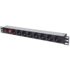 INTELLINET LISTWA ZASILAJĄCA RACK 19 X8 1U SCHUKO 3M BEZPIECZNIK 713986