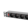 Listwa RACK Lanberg PDU-09E-0300-BK (7 x UTE; 16 A (3680 W); 3m; kolor czarny)