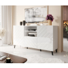 Komoda ABETO 150x42x82 biały/biały połysk