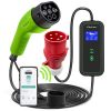 Qoltec 52478 Mobilna ładowarka do samochodu elektrycznego EV z regulacją 2w1 Typ2 | 11kW | CEE 5 PIN | Wi-fi| LCD | 3 fazy | Przenośna | Wallbox | 5m