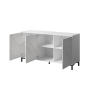Komoda MARMO 3D 150x45xH80,5 biały mat/marmur biały