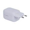 Ładowarka Belkin BoostCharge Pro Dual USB-C PD 3.0 PPS GaN Wall Charger 65W + USB-C to USB-C Cable 2m White