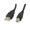 Kabel Lanberg CA-USBA-10CC-0050-BK (USB 2.0 M - USB 2.0 typu B M; 5m; kolor czarny)