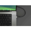 HYPER HJ4002BKGL kabel USB USB 2.0 2 m USB C Czarny
