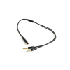 Kabel GEMBIRD CCA-418M (Mini Jack x2 M - 4-Pin, Jack stereo 3,5 mm F; 0,20m; kolor czarny)