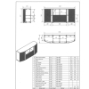 Komoda MICHELLE 178x35-47xH82 czarny/dąb viking