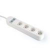 Gembird TSL-PS-S4U-01-W inteligentna listwa zasilająca 4 x gniazdo sieciowe Typu E 1,5 m 3 3880 W Biały