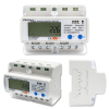 Qoltec 50883 Trójfazowy elektroniczny licznik | miernik zużycia energii na szynę DIN | Wi-Fi | TUYA | 400V | LCD