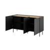 Komoda 3D2SZ ONDA 150x45x85 czarny