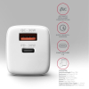 Axagon ACU-PQ30W Ladegerät QC3.0.4.0/AFC/FCP/PPS/Apple+ PD USB-C 30W - weiß - USB Typ C Telefon komórkowy, Smartfon, Smartwatch, Tablet, Uniwersalne B