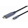 GEMBIRD ADAPTER USB TYP-C DO HDMI NA KABLU, 1.8M, 4K, KOLOR SZARY