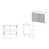 Komoda 2D ONDA 98x45x85 czarny