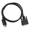 Kabel Lanberg CA-DPDV-10CU-0010-BK (DisplayPort M - DVI-D M; 1m; kolor czarny)
