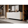 Komoda FARO 200x42x82 biały mat + dąb craft