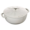 Garnek żeliwny okrągły snowflake STAUB  40506-548-0 - biały 3.6 ltr