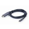 GEMBIRD ADAPTER USB TYP-C DO HDMI NA KABLU, 1.8M, 4K, KOLOR SZARY