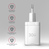 Axagon ACU-PQ30W Ladegerät QC3.0.4.0/AFC/FCP/PPS/Apple+ PD USB-C 30W - weiß - USB Typ C Telefon komórkowy, Smartfon, Smartwatch, Tablet, Uniwersalne B
