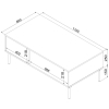 Ława/stolik TRESSE 110x60x40 kaszmir mat