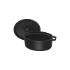 STAUB Żeliwny garnek owalny 40509-322-0 6,7l czarny