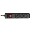 Listwa przeciwprzepięciowa Activejet COMBO 3gn/3m/cz (10A; 2300W) 3m; kolor czarny