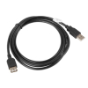Kabel Lanberg CA-USBE-10CC-0018-BK (USB 2.0 M - USB 2.0 F; 1,8m; kolor czarny)