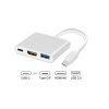 MACLEAN ADAPTER USB 3.1 C-HDMI 4K + USB 3.0 + USB C MCTV-840