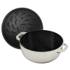 Garnek żeliwny okrągły snowflake STAUB  40506-548-0 - biały 3.6 ltr
