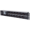 Intellinet 714051 rozdzielacz zasilania PDU 15 x gniazdo sieciowe 2U Aluminium, Czarny
