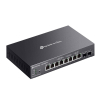 TP-Link Omada SG2210XMP-M2 łącza sieciowe Zarządzany L2/L2+ 2.5G Ethernet (100/1000/2500) Obsługa PoE Montaż na biurku/ścianie Czarny