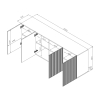 Komoda PAFOS 200x40x82 czarny mat