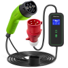Qoltec 52478 Mobilna ładowarka do samochodu elektrycznego EV z regulacją 2w1 Typ2 | 11kW | CEE 5 PIN | Wi-fi| LCD | 3 fazy | Przenośna | Wallbox | 5m