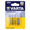 Zestaw baterii cynkowo-węglowe VARTA Superlife R03 AAA (Zn-C; x 4)